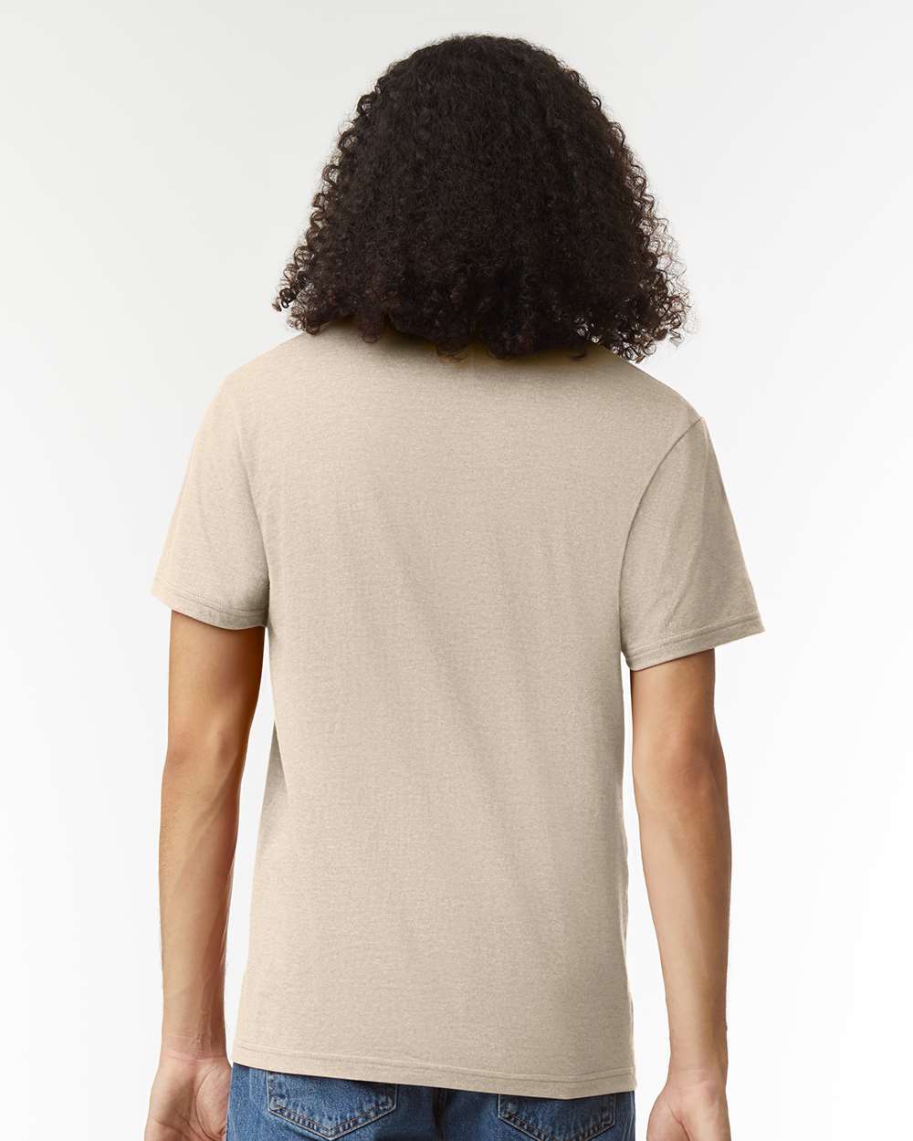 CVC V-Neck Tee - OnModelBack - B08427243 - Heather Bone