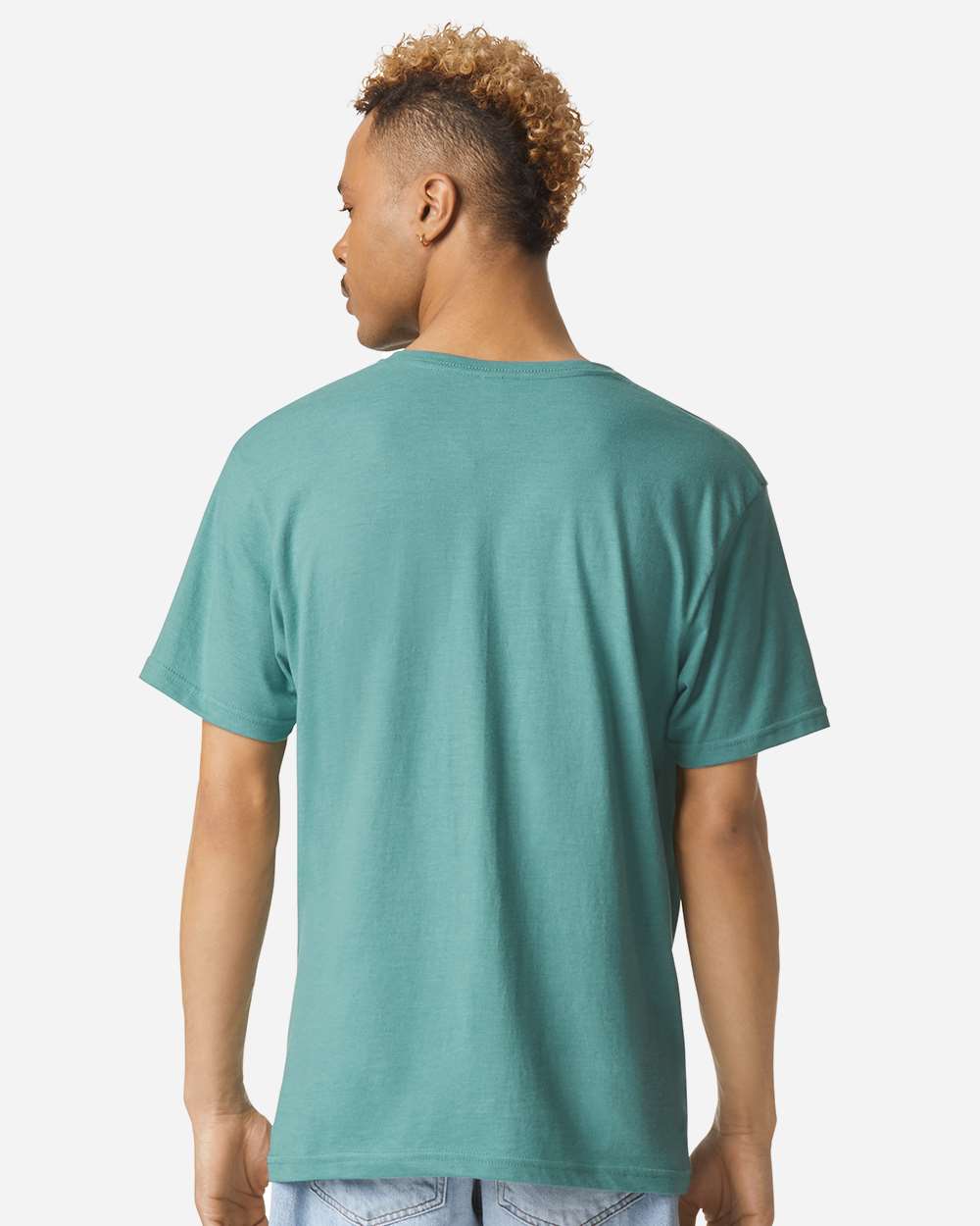 CVC V-Neck Tee - OnModelBack - B08427253 - Heather Arctic