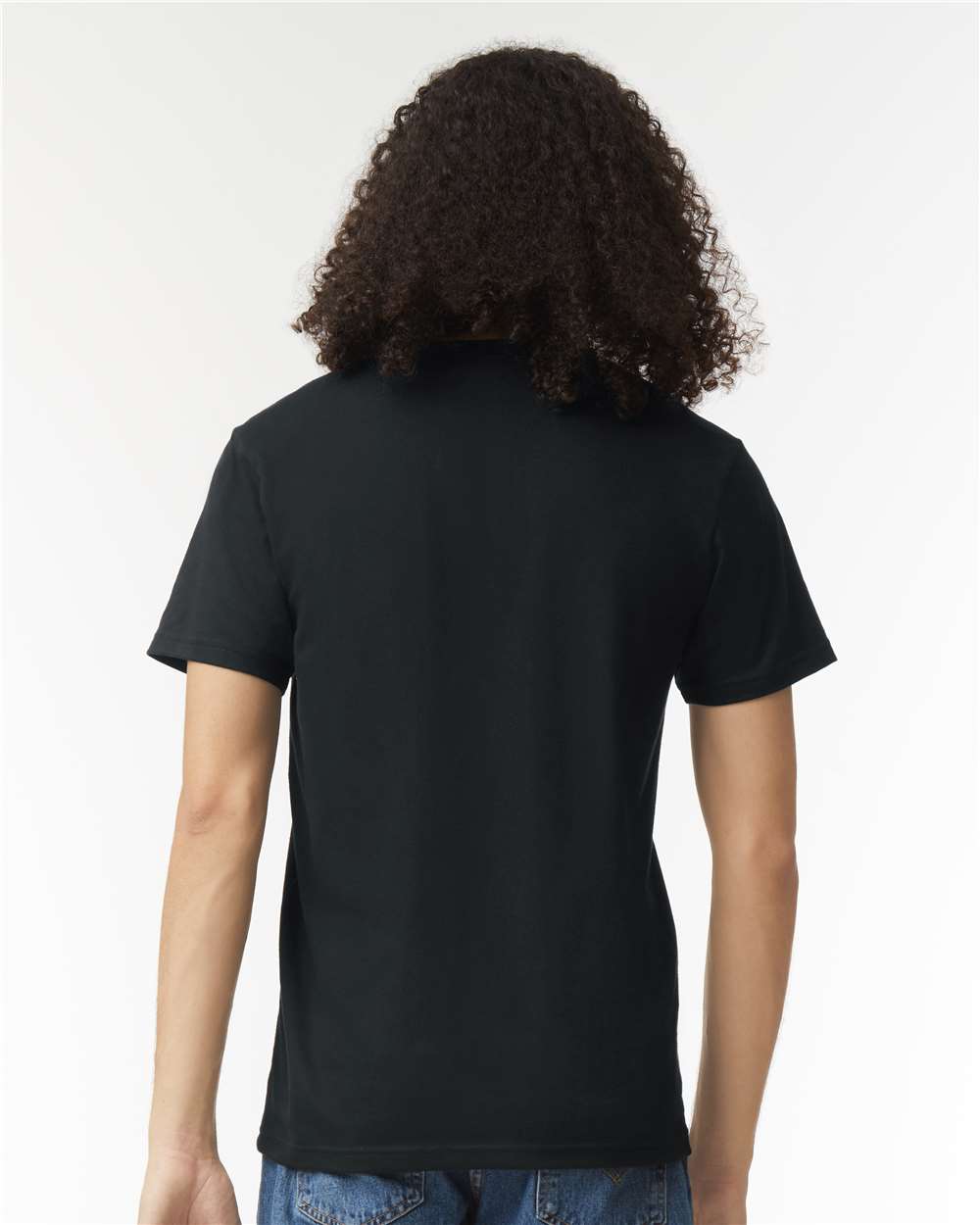 CVC V-Neck Tee - OnModelBack - B08427503 - Black