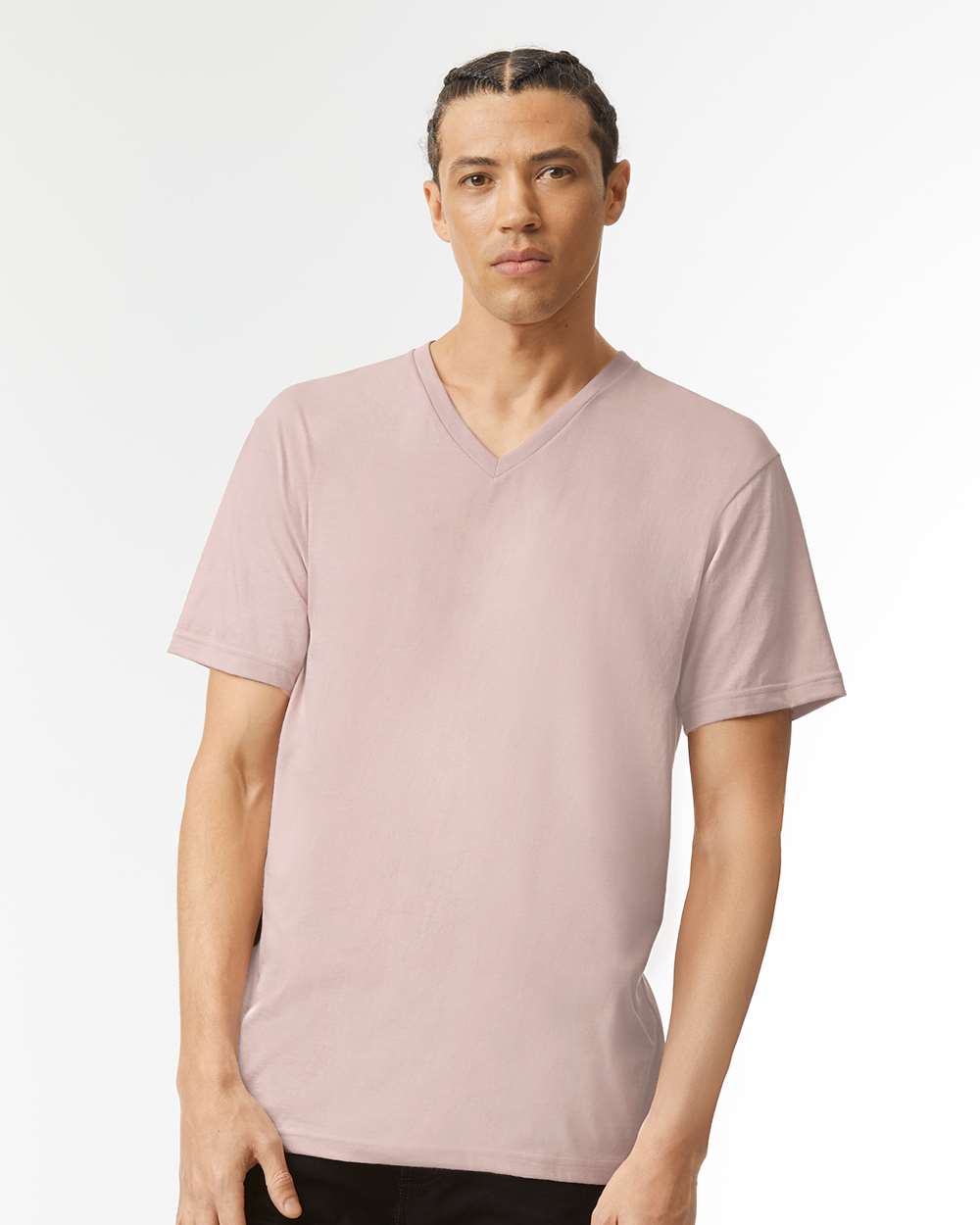 CVC V-Neck Tee - OnModelFront - B08427303 - Heather Blush