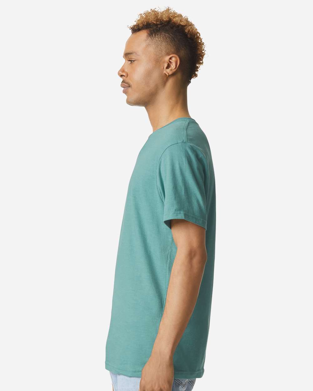 CVC V-Neck Tee - OnModelSide - B08427253 - Heather Arctic