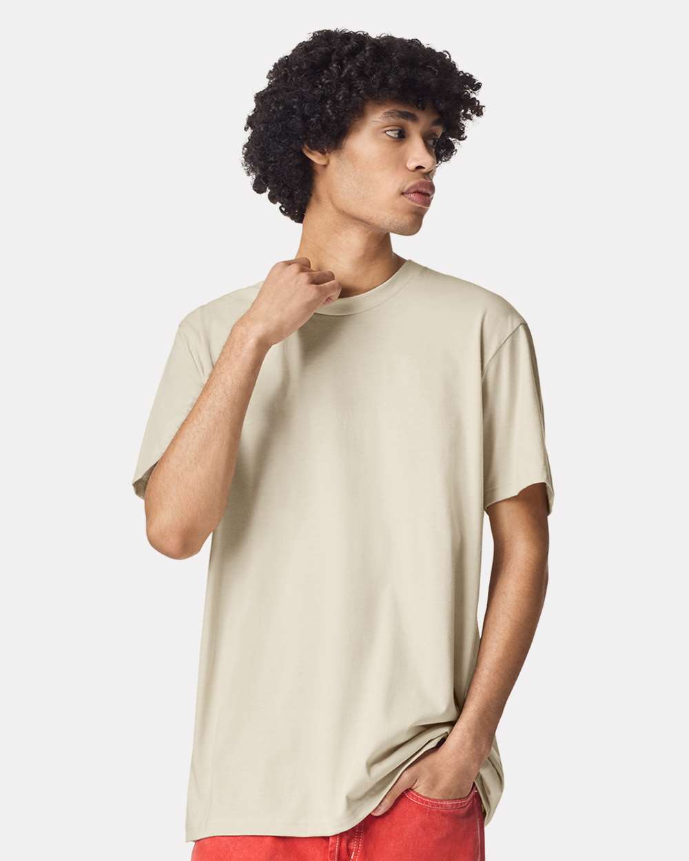 CVC Tee - OnModelFront - B08527413 - Heather Cream