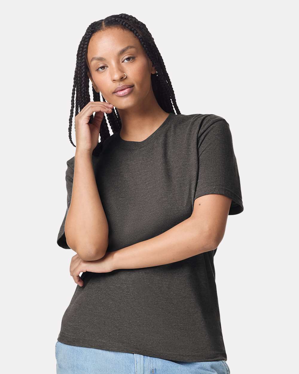CVC Tee - OnModelFront - B08527473 - Heather Asphalt