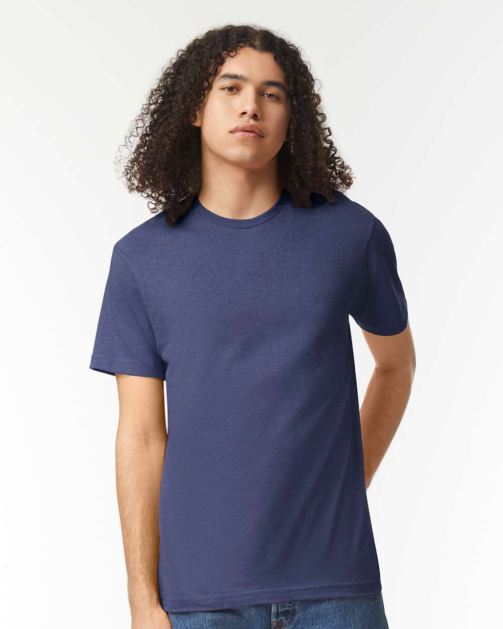 CVC Tee - OnModelFront - B08527653 - Heather Indigo