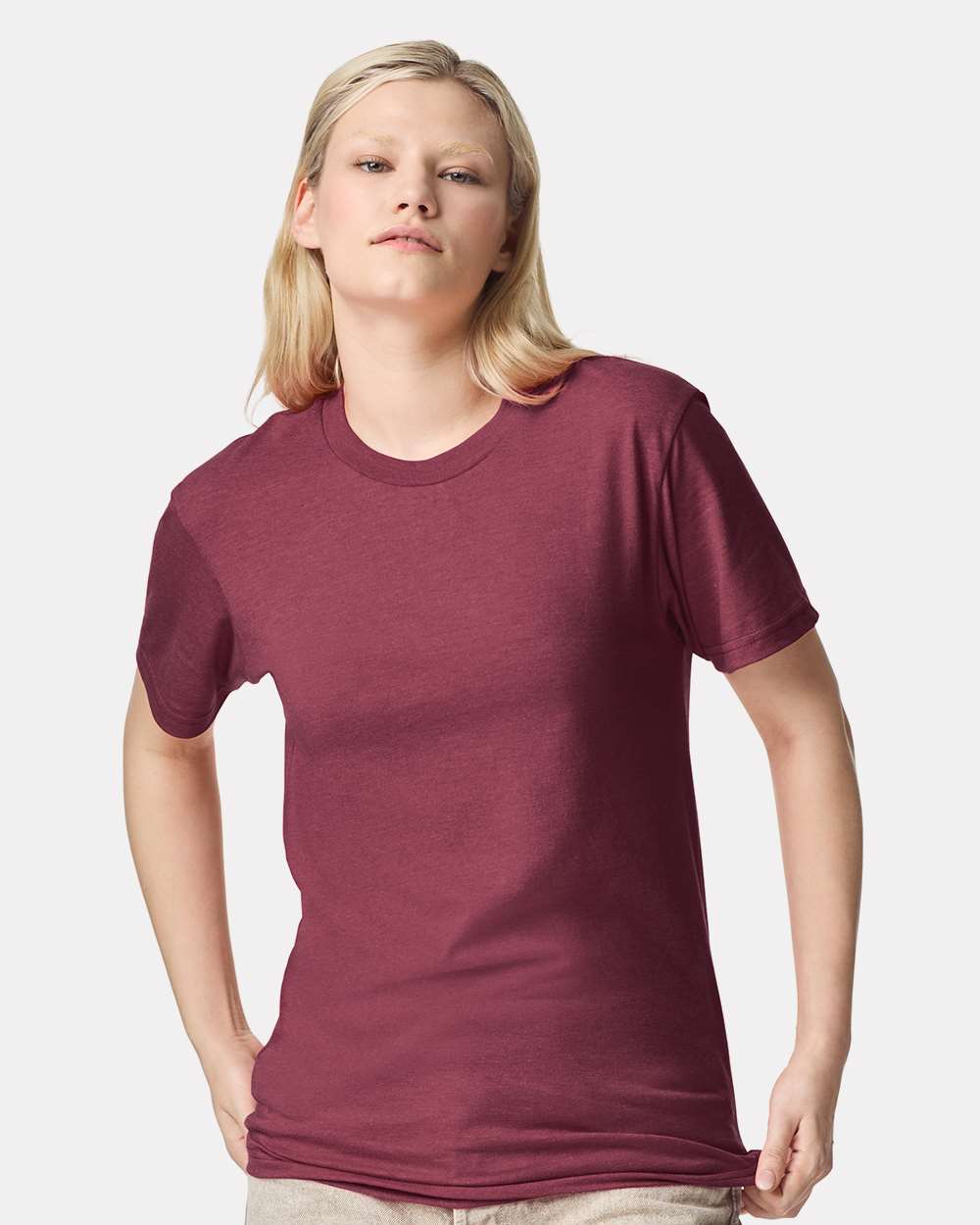 CVC Tee - OnModelFront - B08527783 - Heather Cranberry