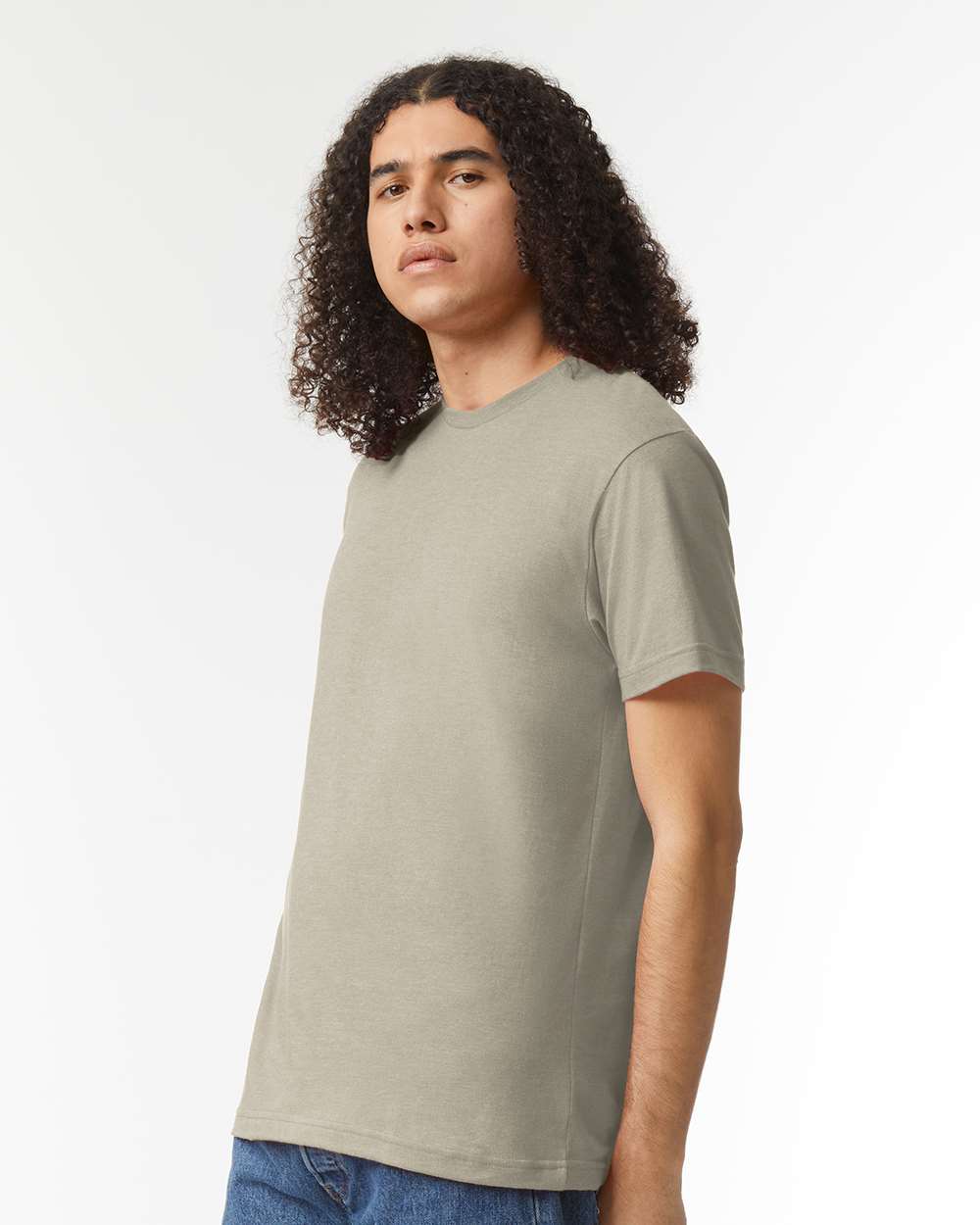 CVC Tee - OnModelSide - B08527103 - Heather Khaki