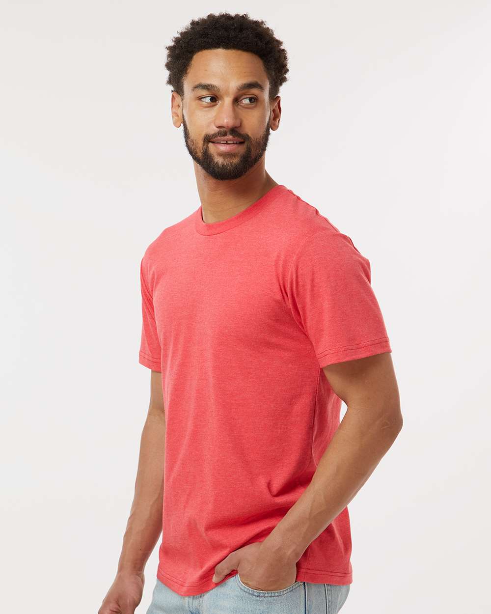 CVC Tee - OnModelSide - B08527123 - Heather Red