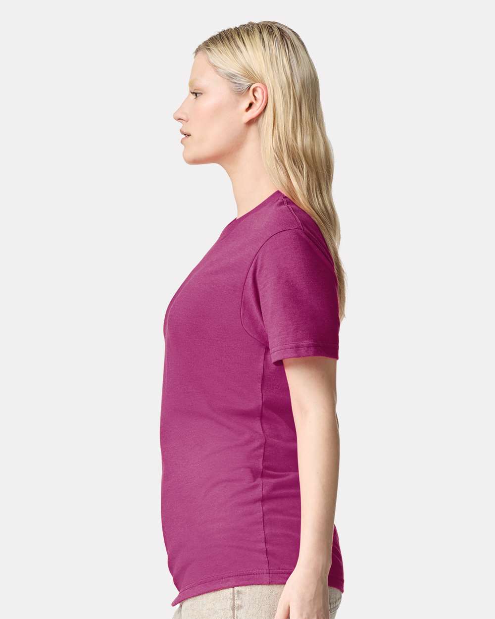 CVC Tee - OnModelSide - B08527313 - Heather Super Pink