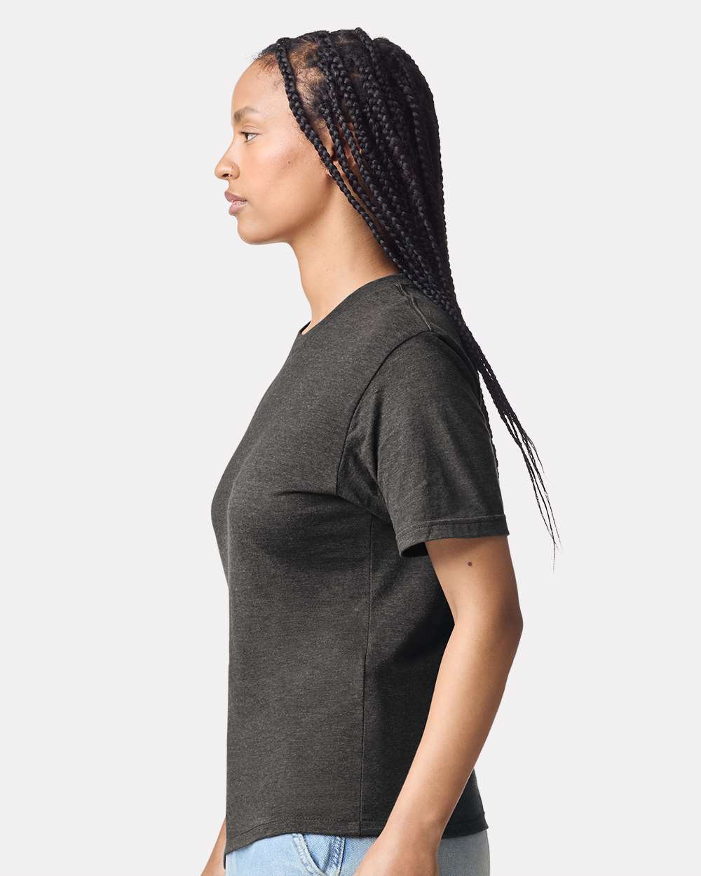 CVC Tee - OnModelSide - B08527473 - Heather Asphalt