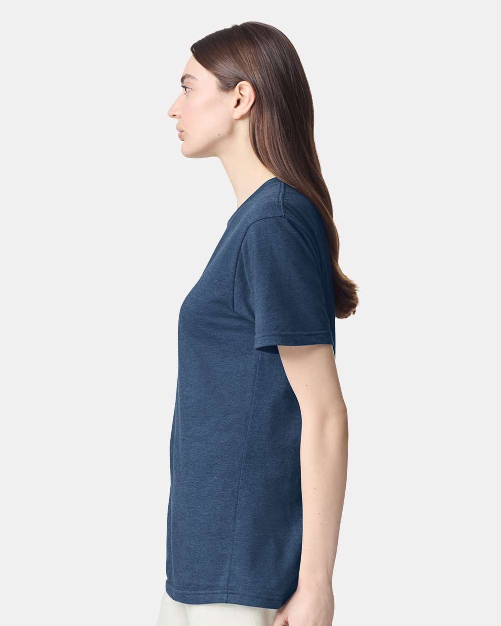 CVC Tee - OnModelSide - B08527643 - Heather Sea Blue