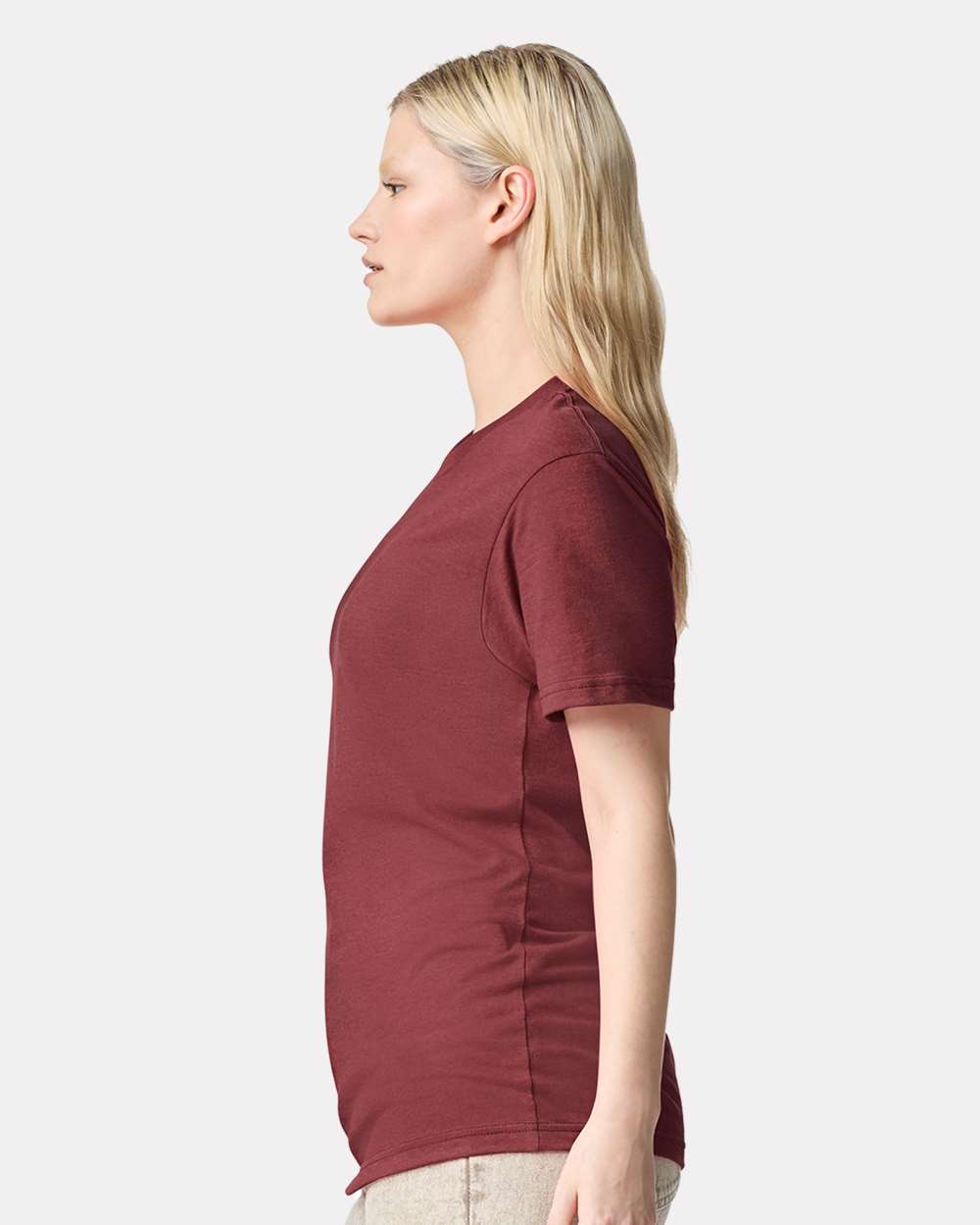 CVC Tee - OnModelSide - B08527713 - Heather Burgundy