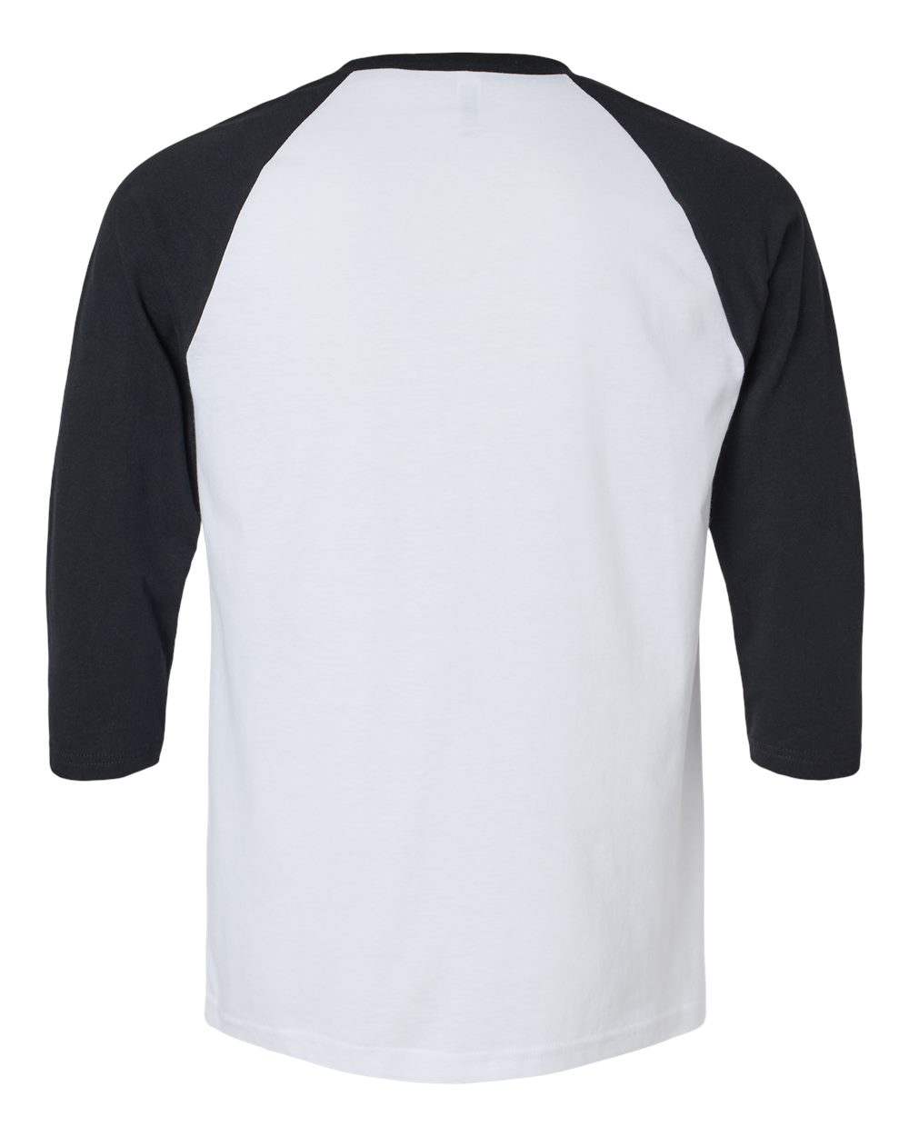 CVC Three-Quarter Sleeve Tee - Back - B08627013 - White/ Black
