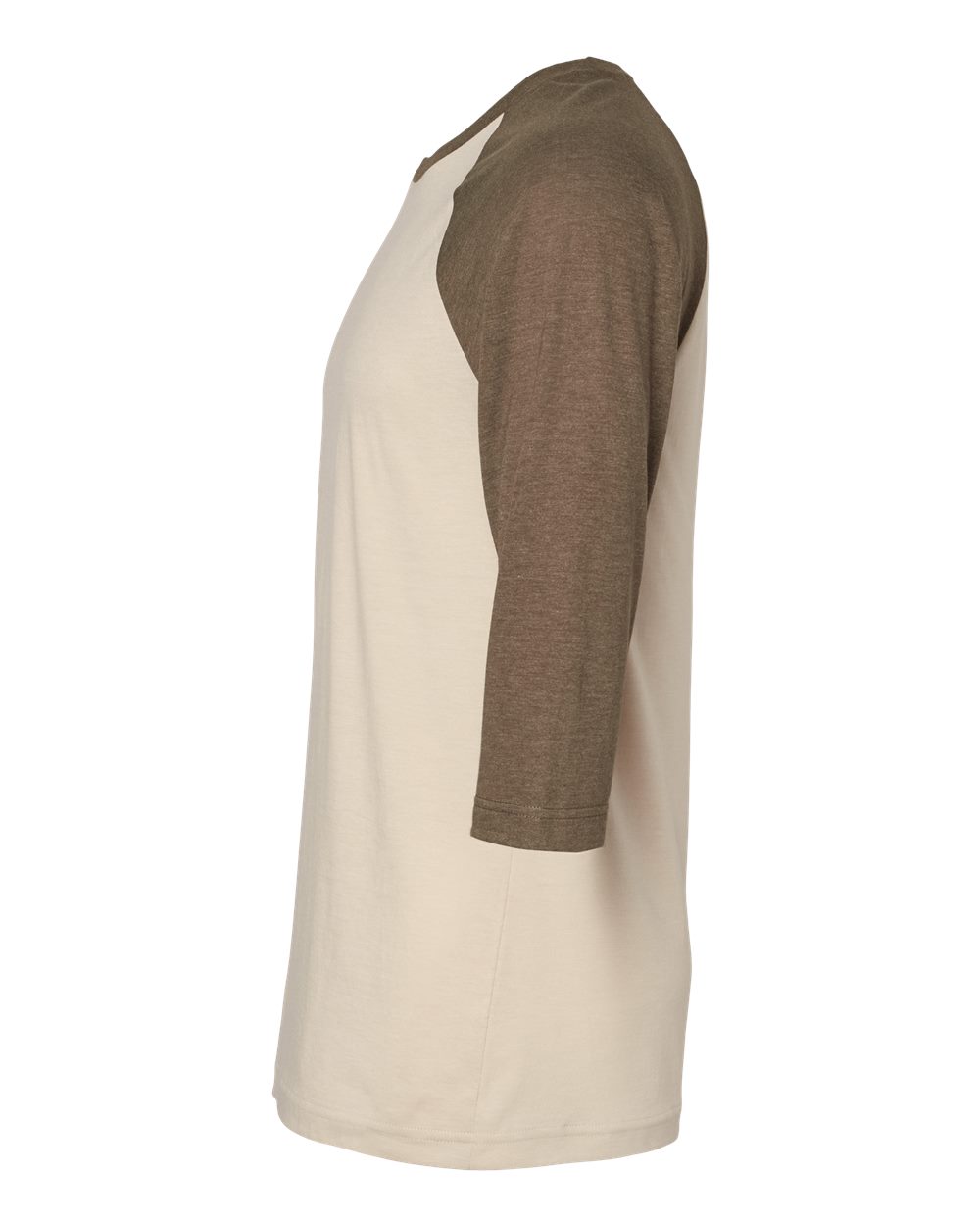 CVC Three-Quarter Sleeve Tee - DirectSide - B08627103 - Heather Bone/ Heather Army