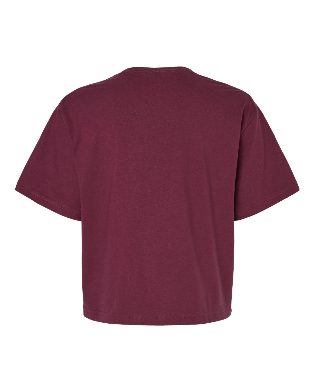 Women's Fine Jersey Boxy Tee - Back - B02427533 - Burgundy