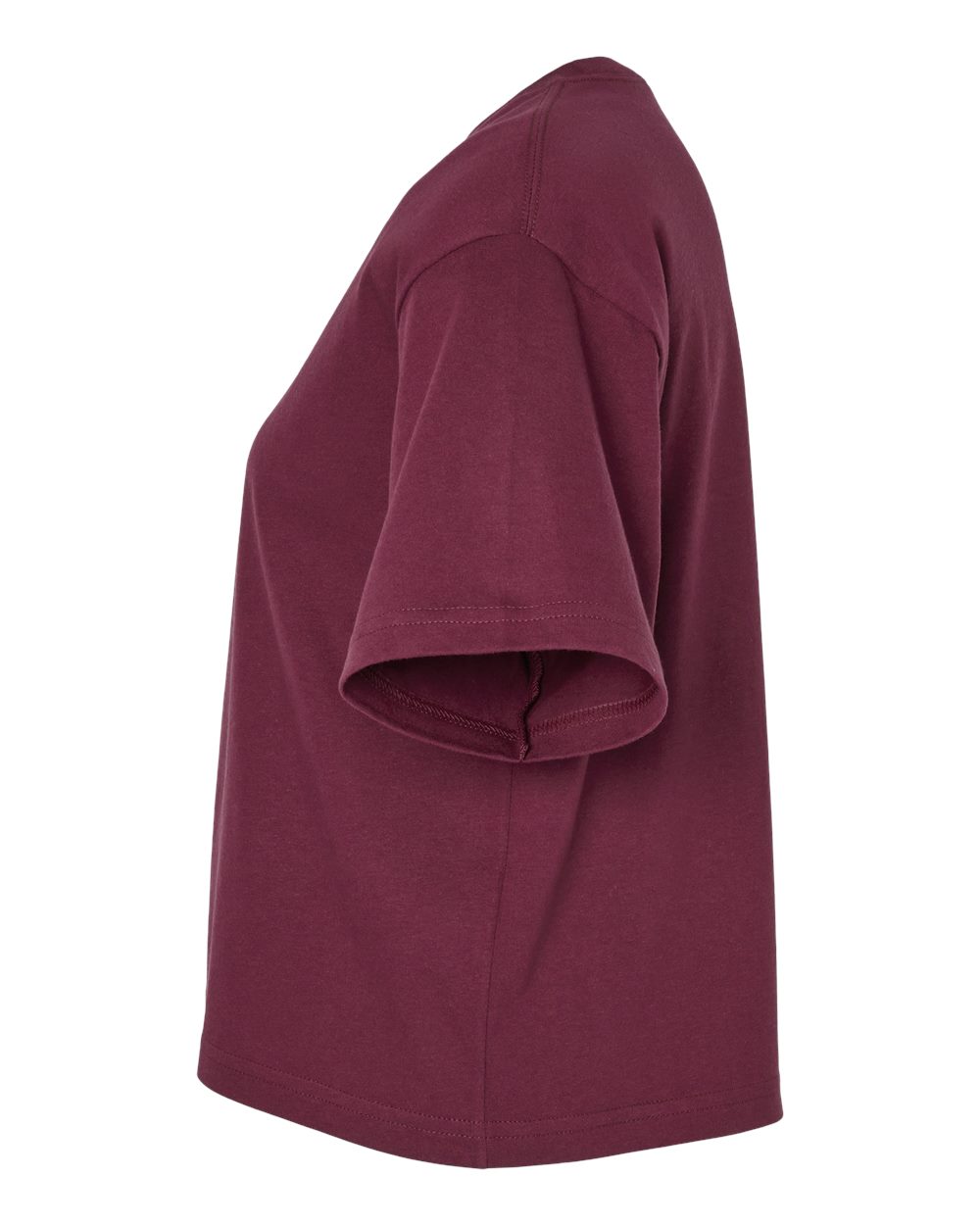 Women's Fine Jersey Boxy Tee - DirectSide - B02427533 - Burgundy