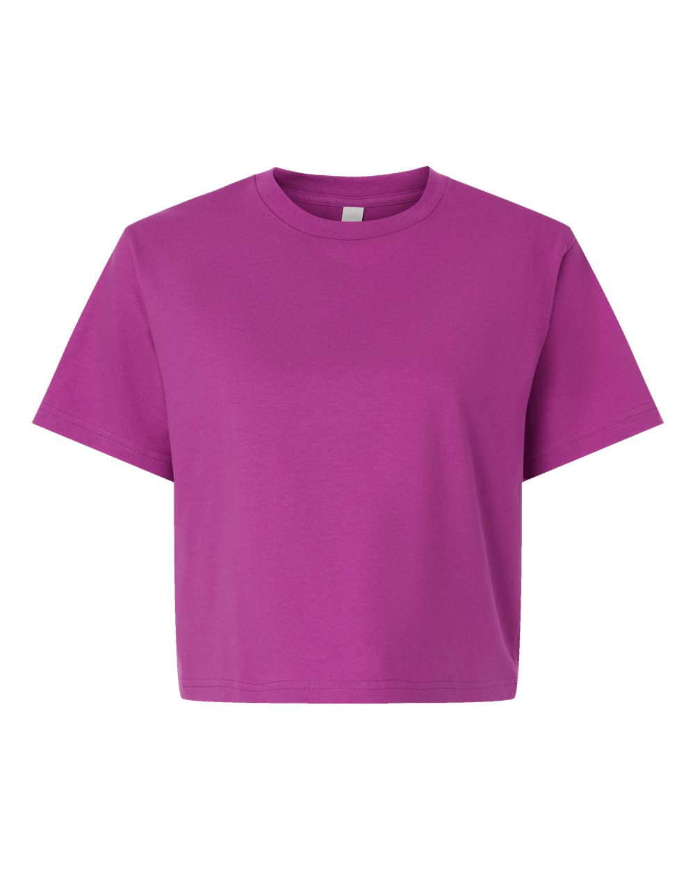Women's Fine Jersey Boxy Tee - Front - B02427303 - Super Pink