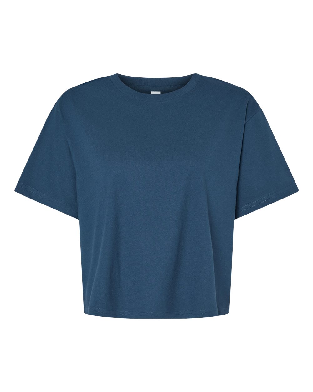 Women's Fine Jersey Boxy Tee - Front - B02427383 - Sea Blue