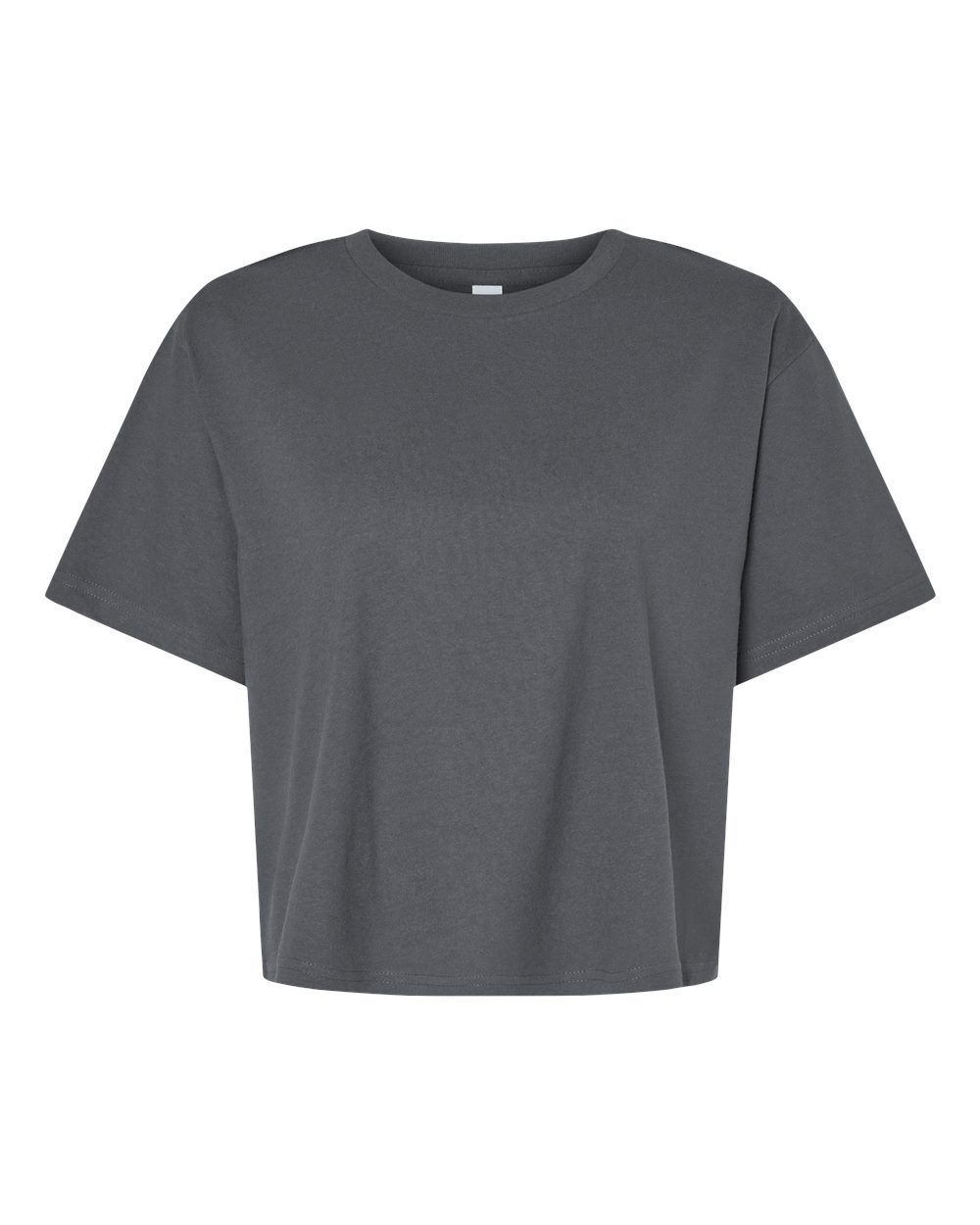Women's Fine Jersey Boxy Tee - Front - B02427593 - Asphalt