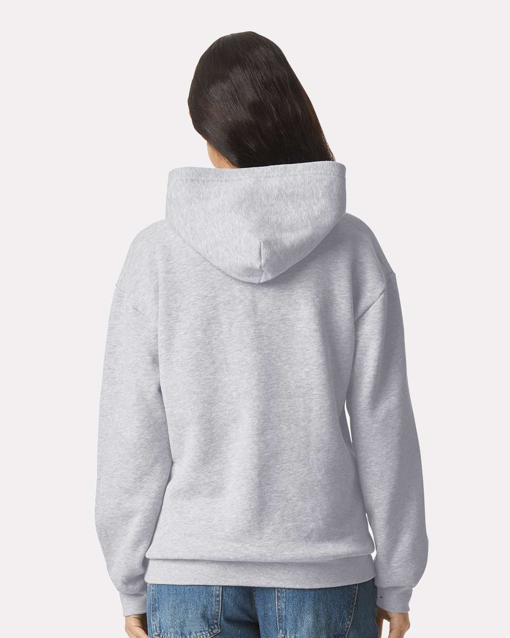 Unisex ReFlex Fleece Hoodie - OnModelBack - B02527582 - Heather Grey