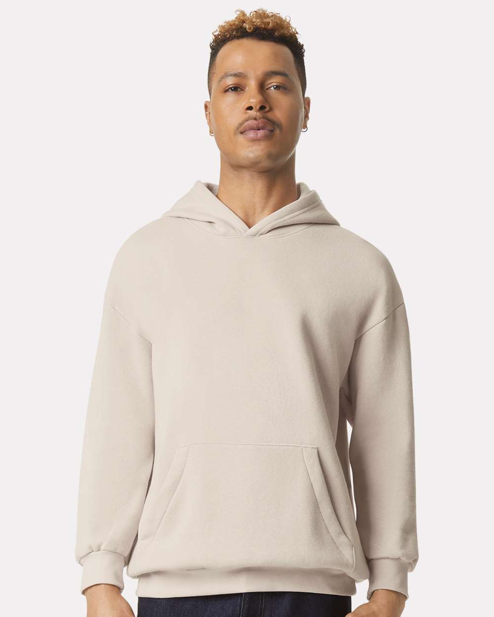 Unisex ReFlex Fleece Hoodie - OnModelFront - B02527242 - Bone