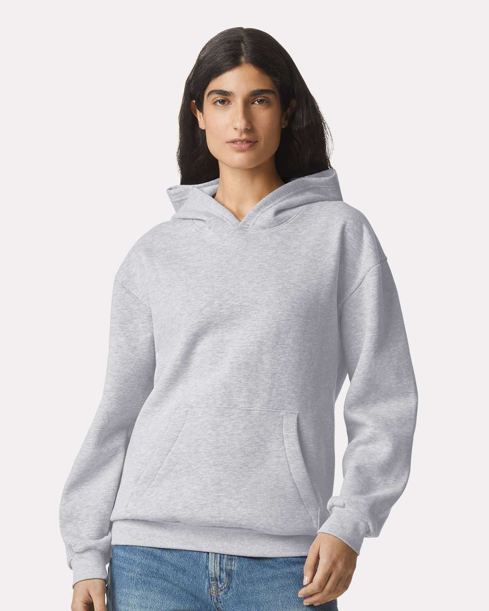 Unisex ReFlex Fleece Hoodie - OnModelFront - B02527582 - Heather Grey