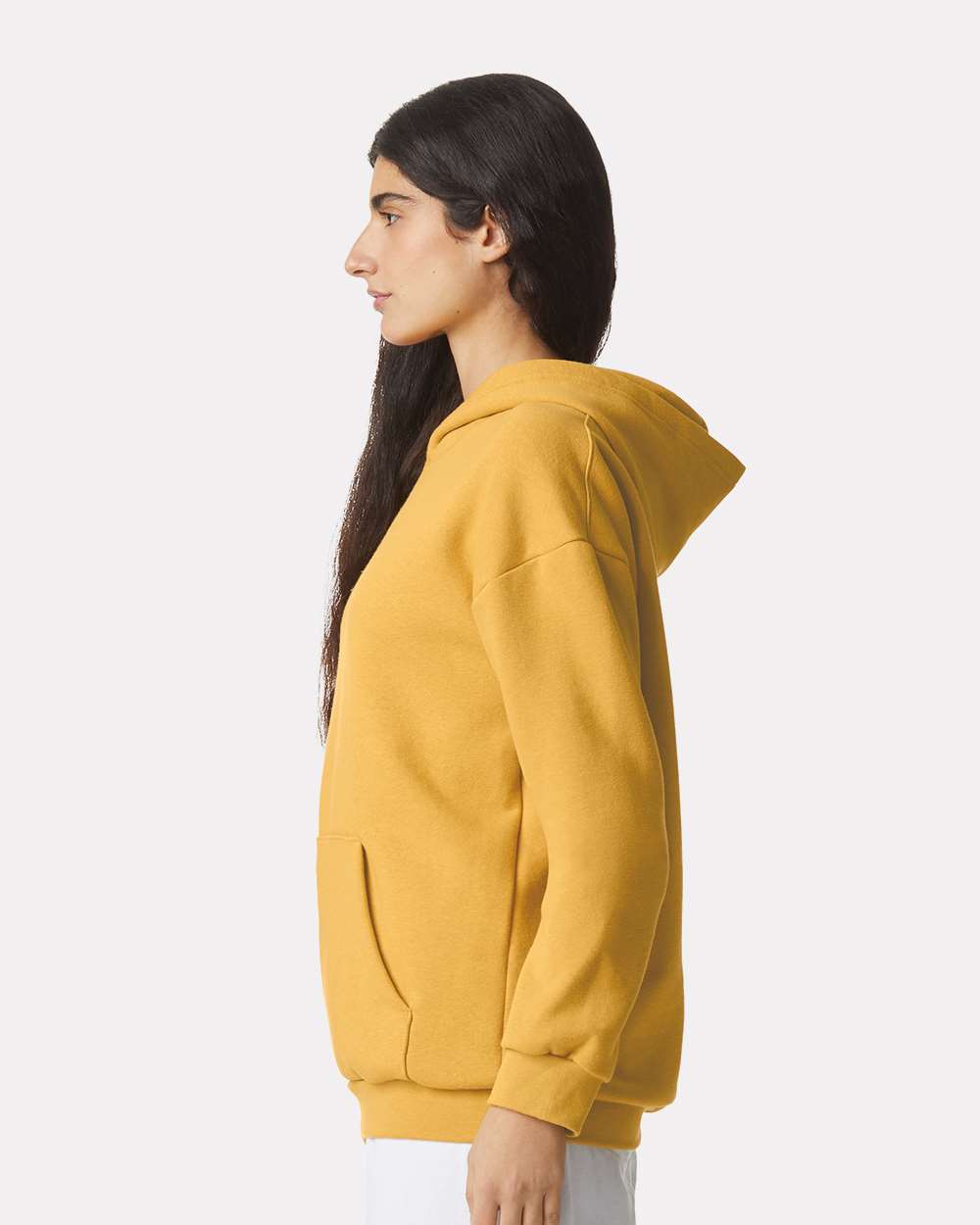 Unisex ReFlex Fleece Hoodie - OnModelSide - B02527122 - Mustard