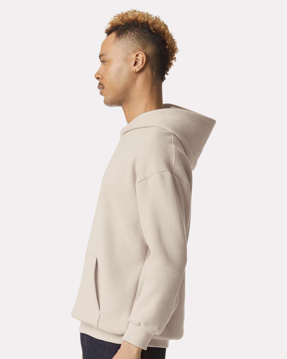 Unisex ReFlex Fleece Hoodie - OnModelSide - B02527242 - Bone