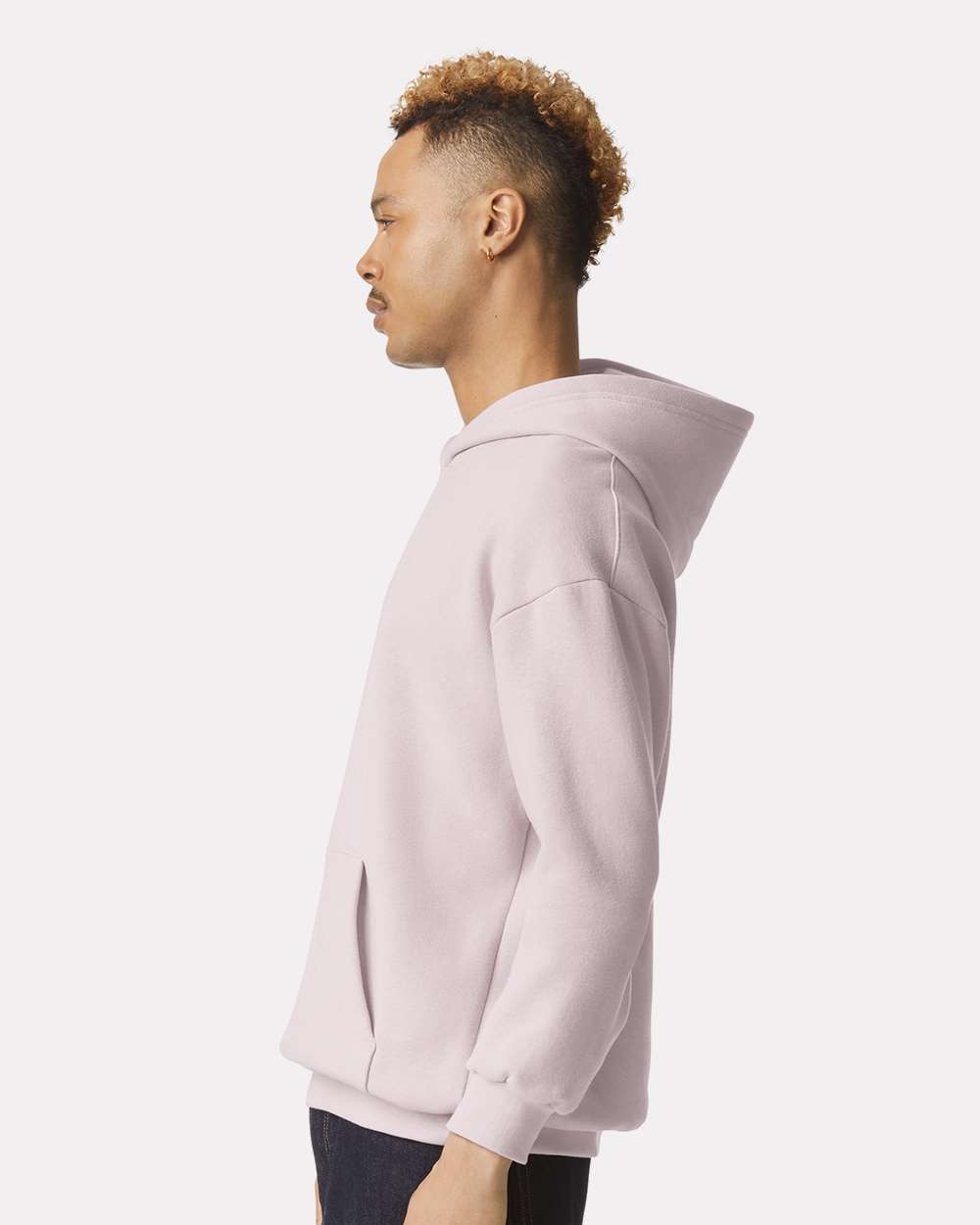 Unisex ReFlex Fleece Hoodie - OnModelSide - B02527302 - Blush