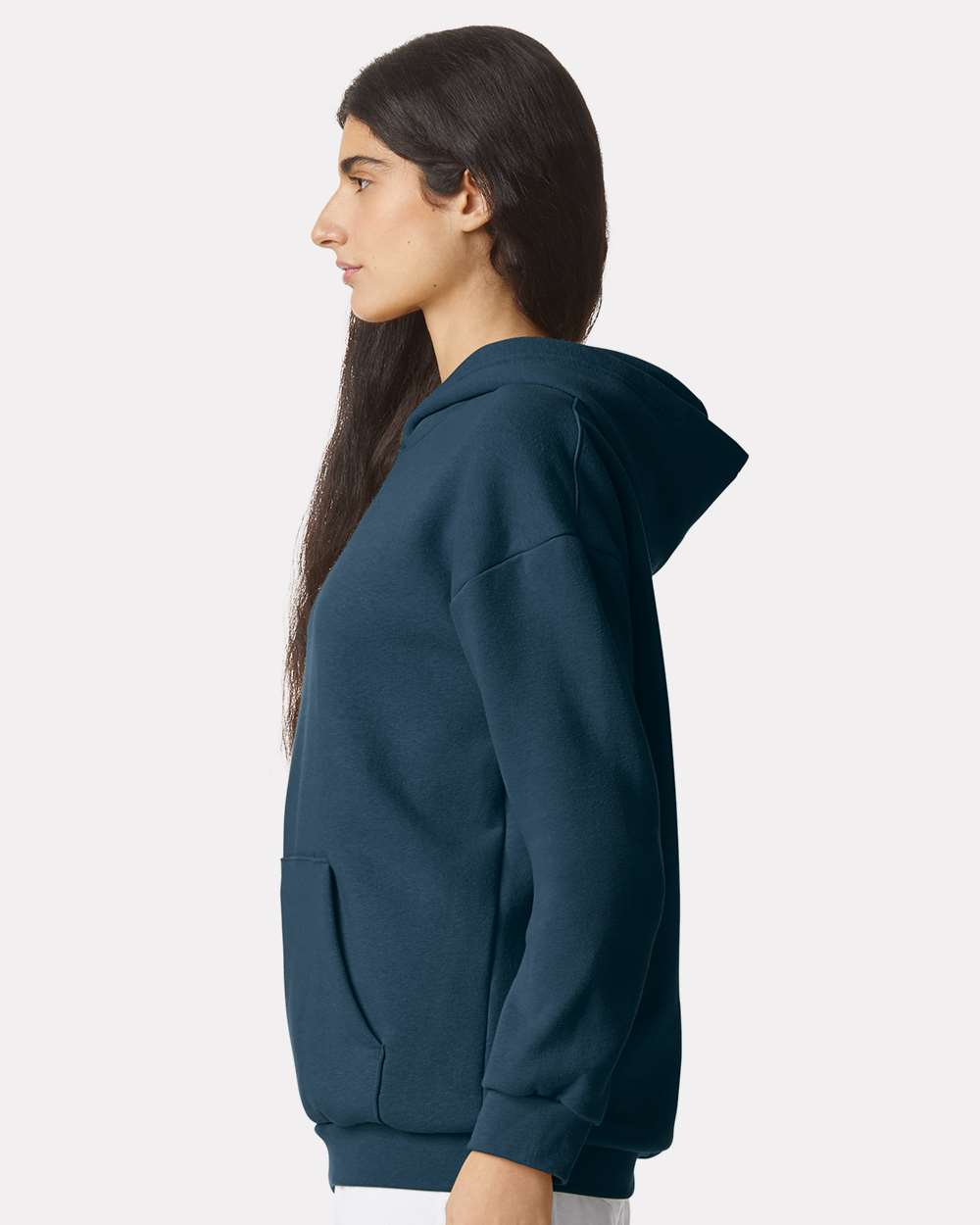 Unisex ReFlex Fleece Hoodie - OnModelSide - B02527382 - Sea Blue