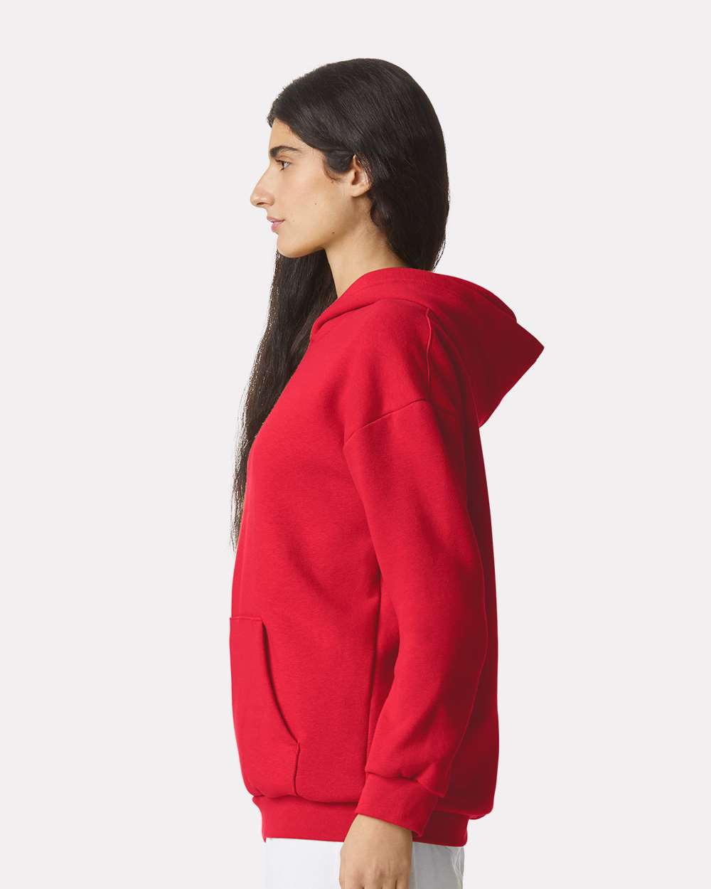 Unisex ReFlex Fleece Hoodie - OnModelSide - B02527702 - Cardinal