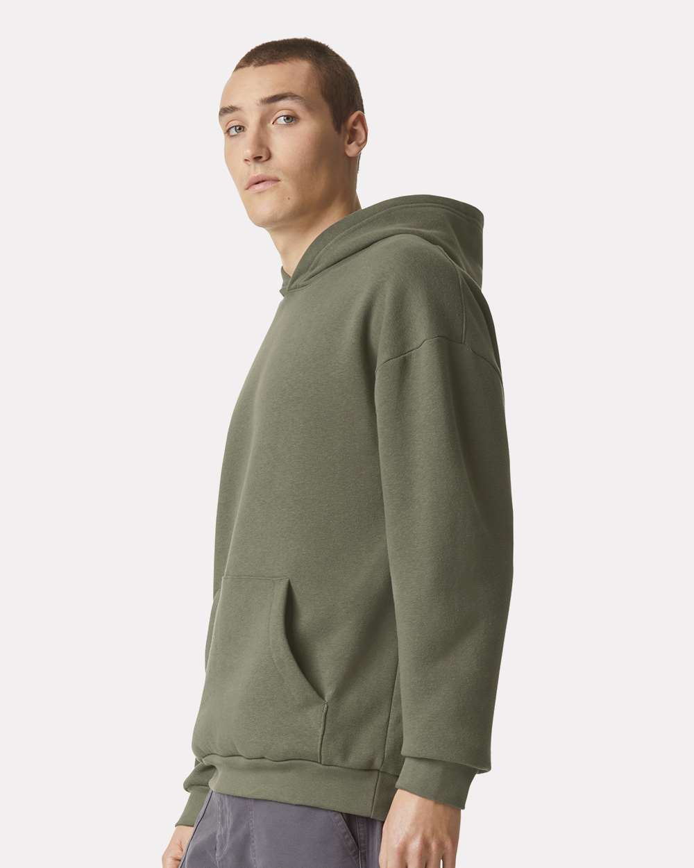 Unisex ReFlex Fleece Hoodie - OnModelSide - B02527912 - Lieutenant
