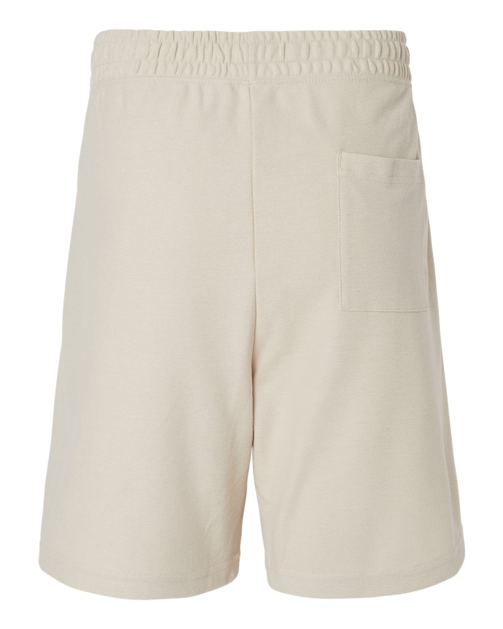 Unisex Pique Gym Shorts - Back - B03127243 - Bone
