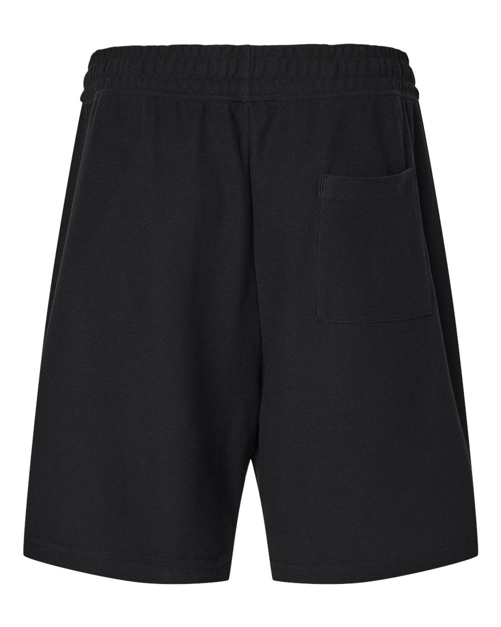 Unisex Pique Gym Shorts - Back - B03127503 - Black