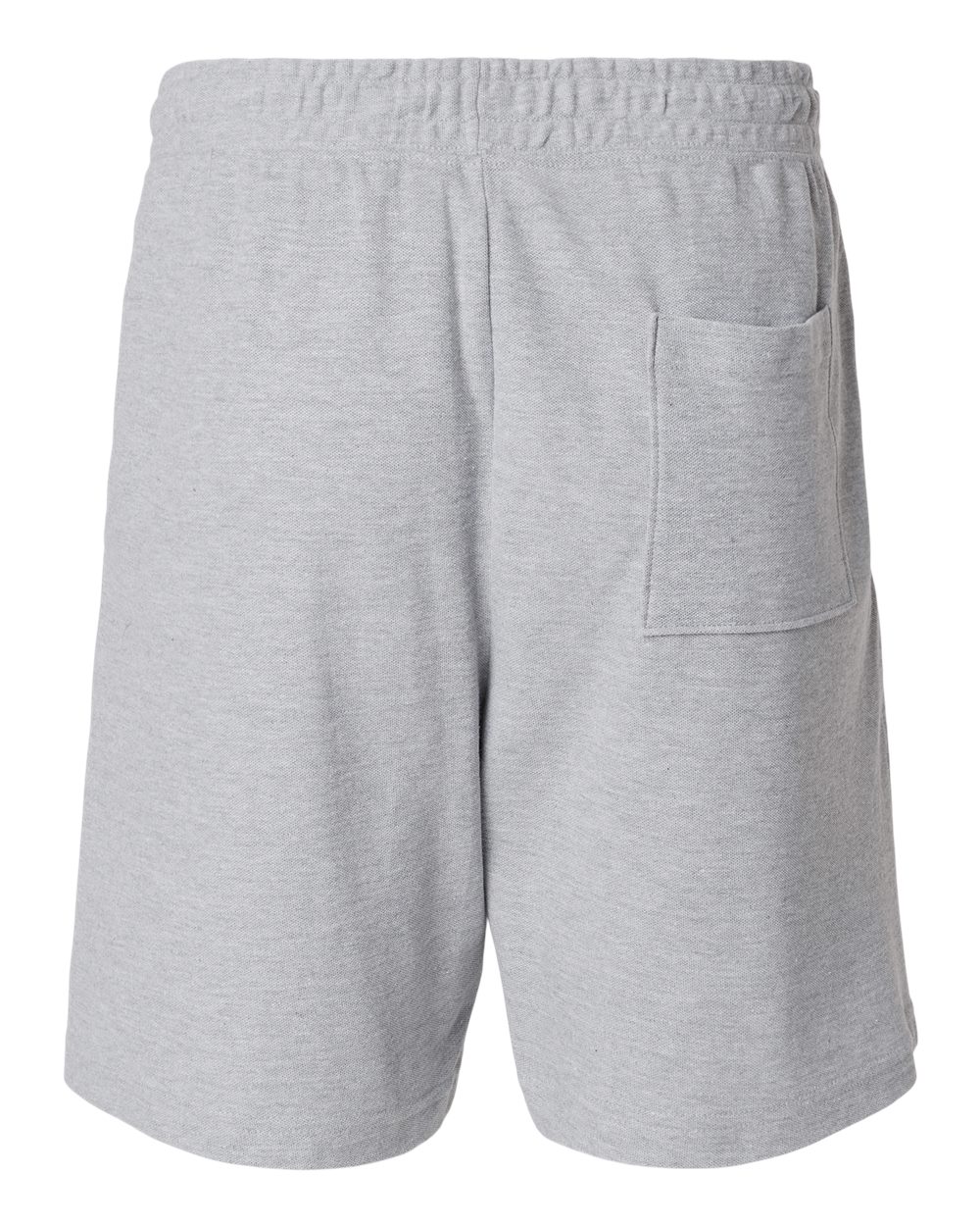 Unisex Pique Gym Shorts - Back - B03127583 - Heather Grey