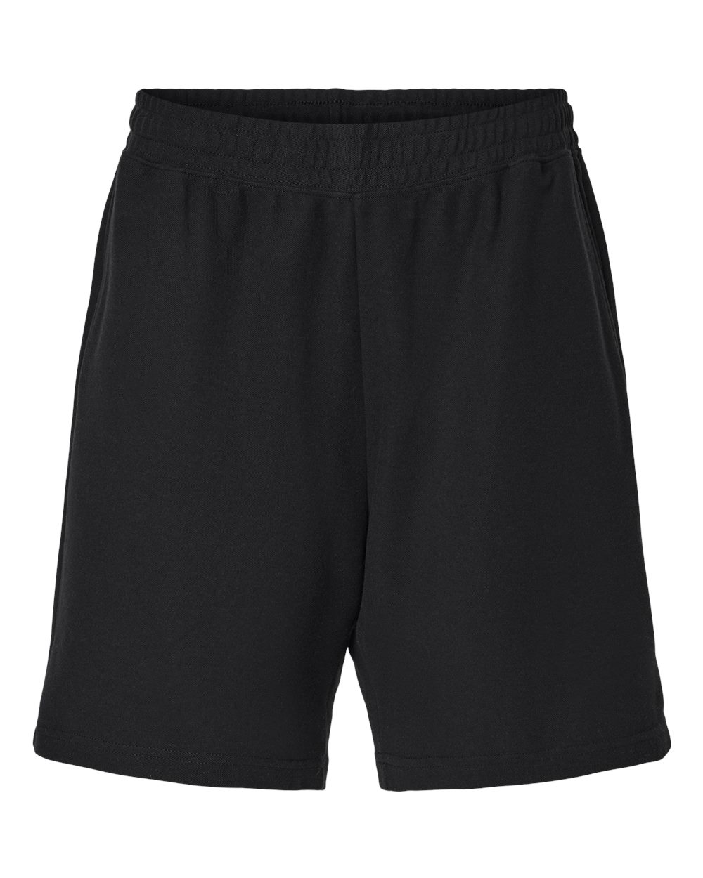 Unisex Pique Gym Shorts - Front - B03127503 - Black
