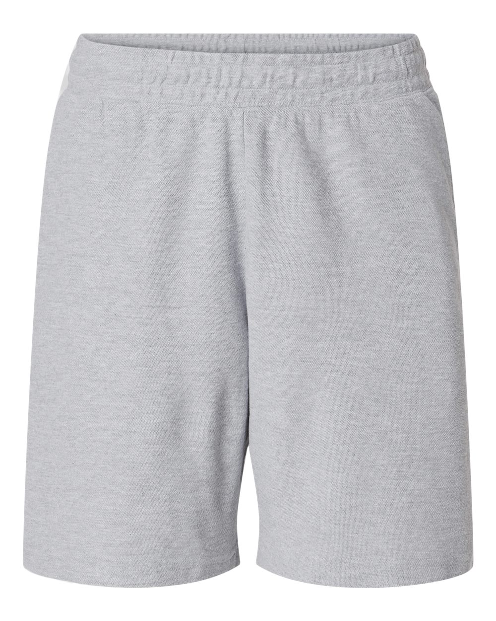 Unisex Pique Gym Shorts - Front - B03127583 - Heather Grey