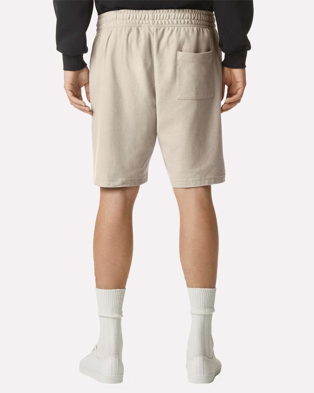 Unisex Pique Gym Shorts - OnModelBack - B03127243 - Bone
