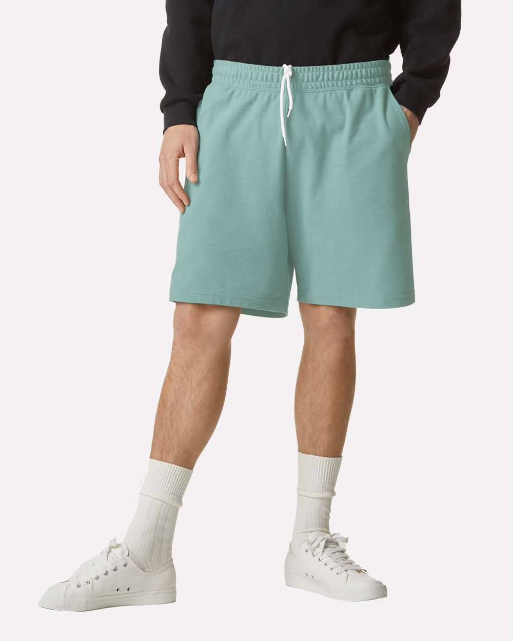 Unisex Pique Gym Shorts - OnModelFront - B03127253 - Arctic