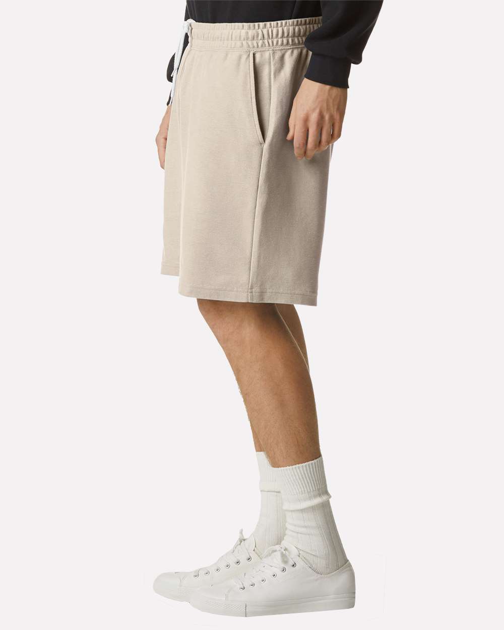Unisex Pique Gym Shorts - OnModelSide - B03127243 - Bone