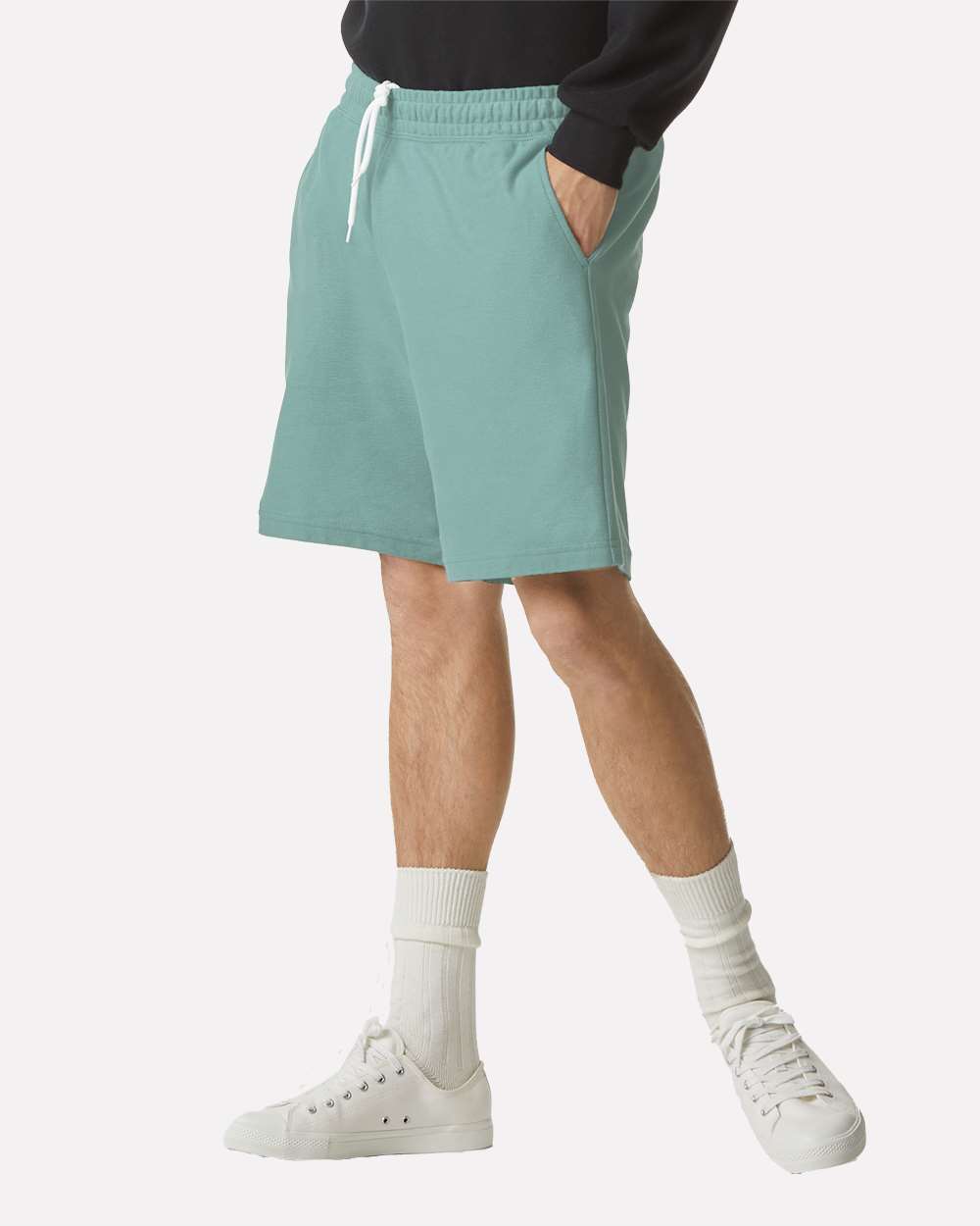 Unisex Pique Gym Shorts - OnModelSide - B03127253 - Arctic