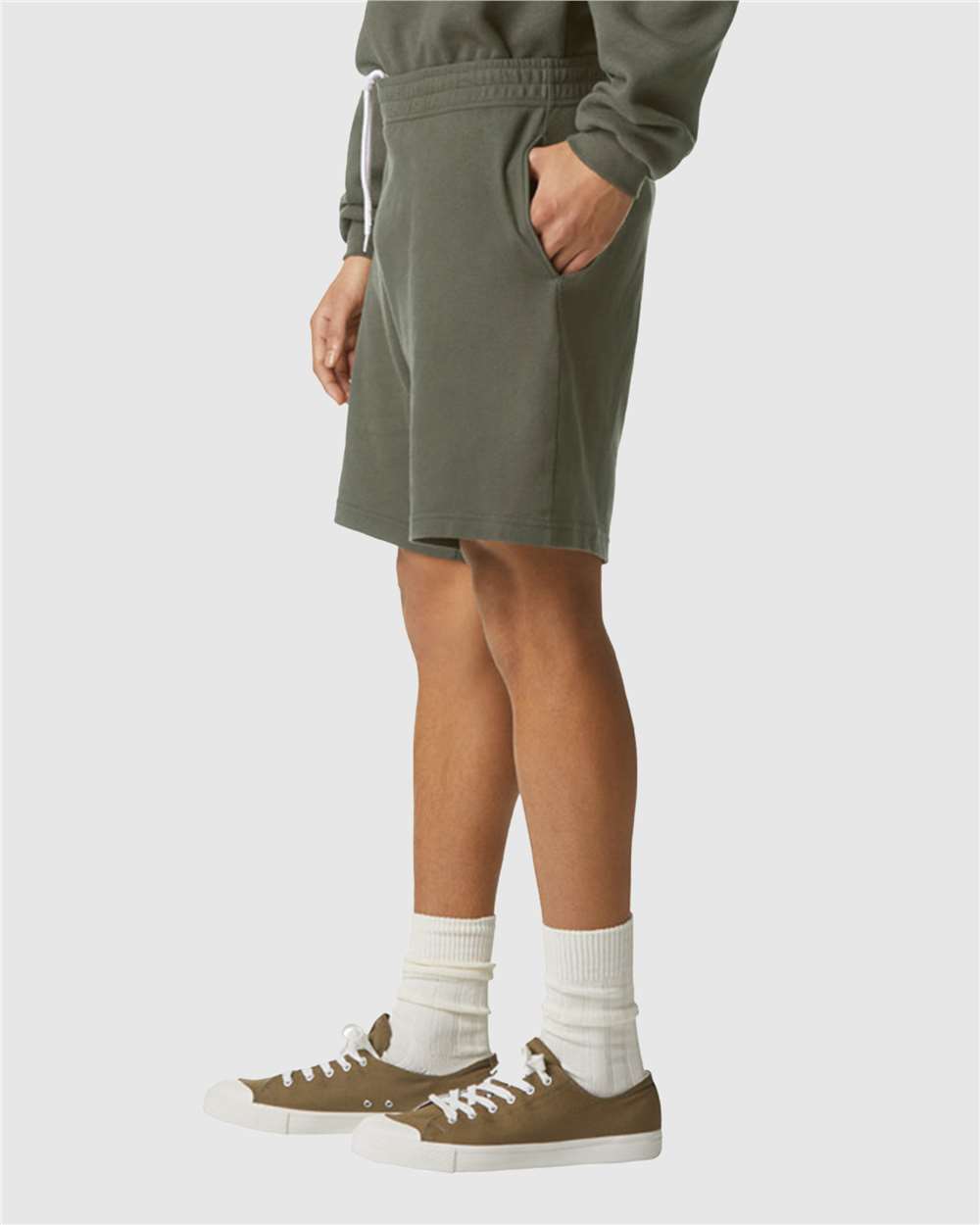 Unisex Pique Gym Shorts - OnModelSide - B03127913 - Lieutenant