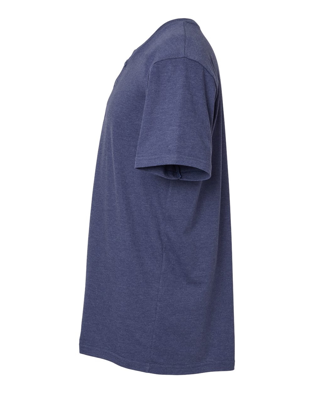 Unisex CVC Henley Tee - DirectSide - B03227653 - Heather Indigo