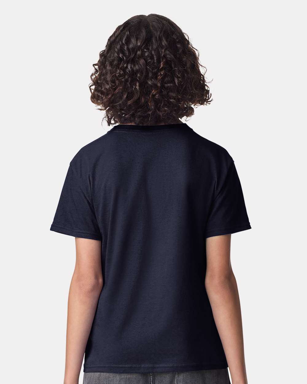 Youth Fine Jersey Tee - OnModelBack - B03727652 - Navy