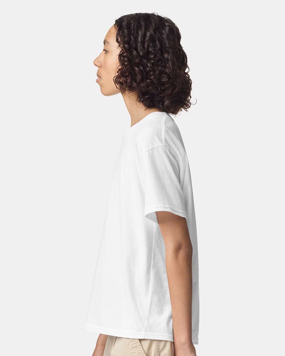 Youth Fine Jersey Tee - OnModelSide - B03727002 - White