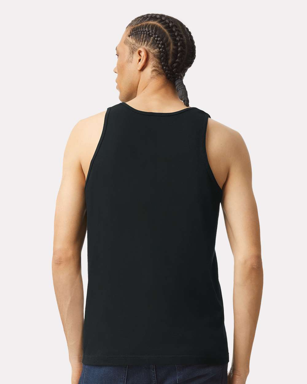 Fine Jersey Tank - OnModelBack - B00827502 - Black