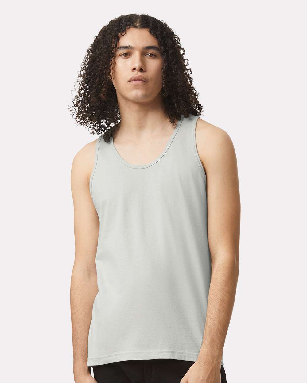 Fine Jersey Tank - OnModelFront - B00827351 - New Silver