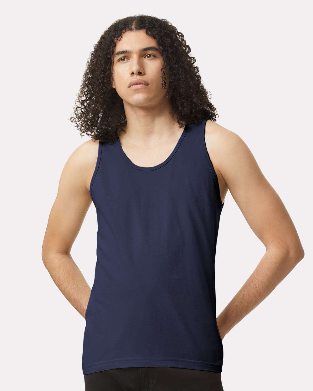 Fine Jersey Tank - OnModelFront - B00827652 - Navy