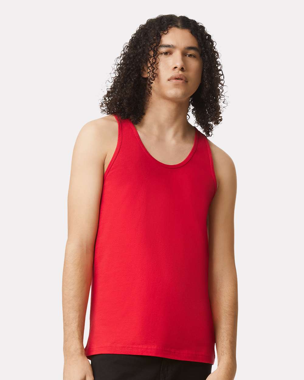 Fine Jersey Tank - OnModelFront - B00827702 - Red
