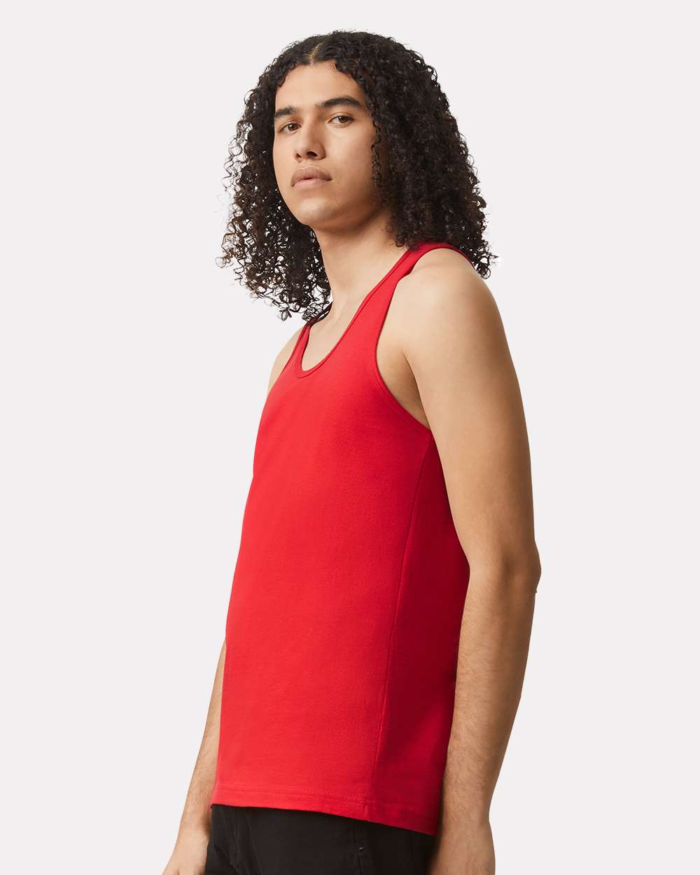 Fine Jersey Tank - OnModelSide - B00827702 - Red