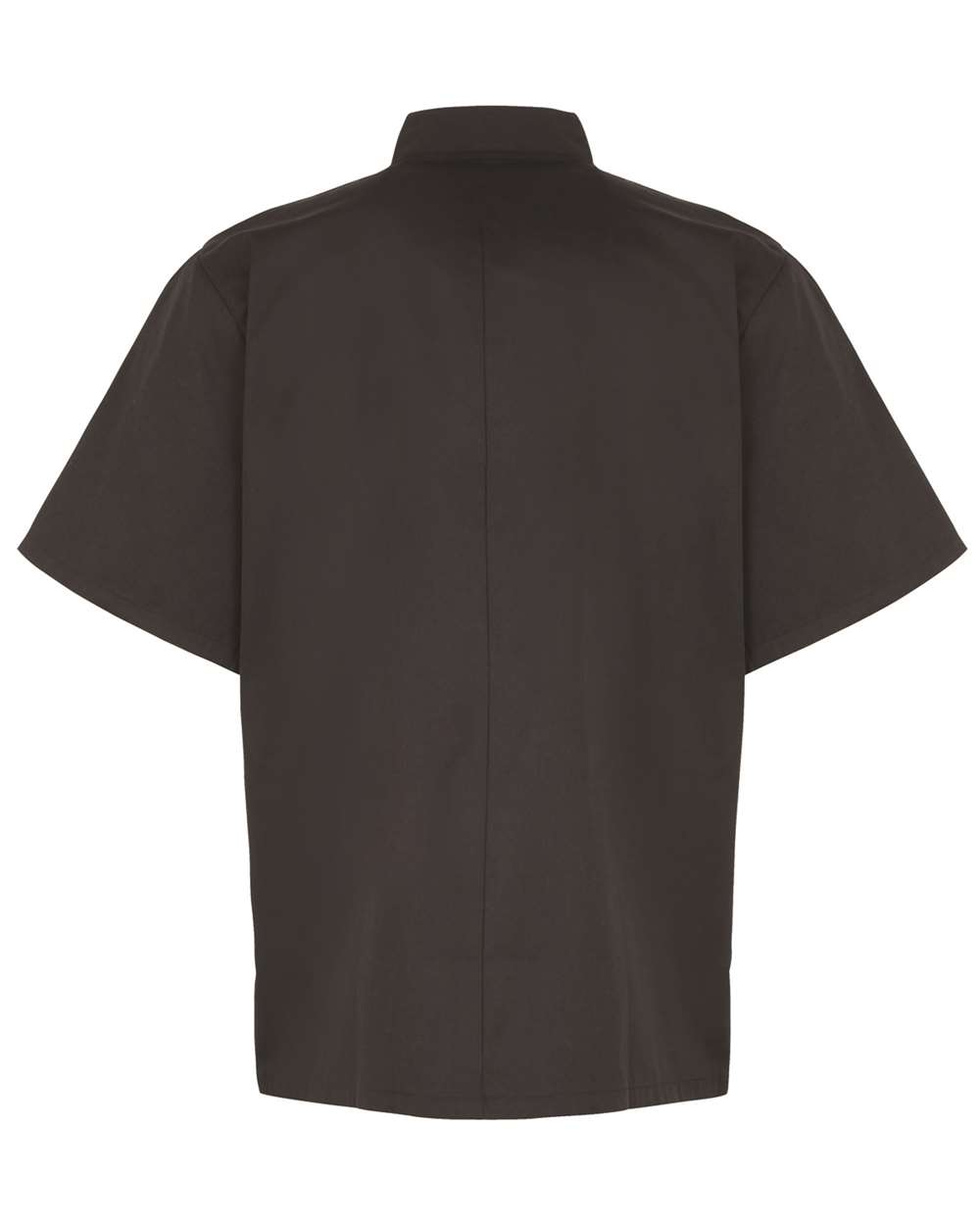 Unisex Ten Studded Front Short Sleeve Chef Coat - Back - B410A1502 - Black
